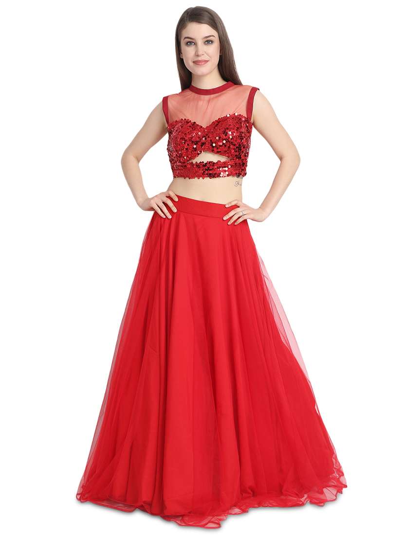 sequins a-line lehenga