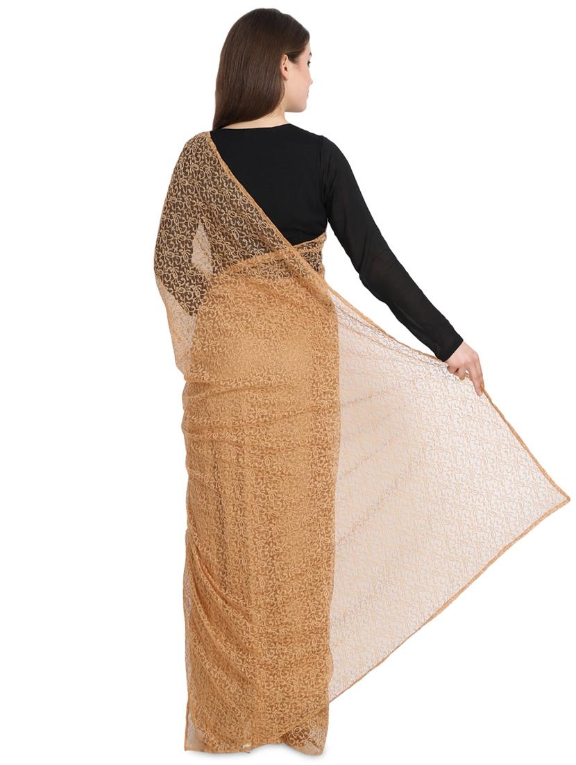 lace beige saree with blouse - 16358829 - Standard Image - 1