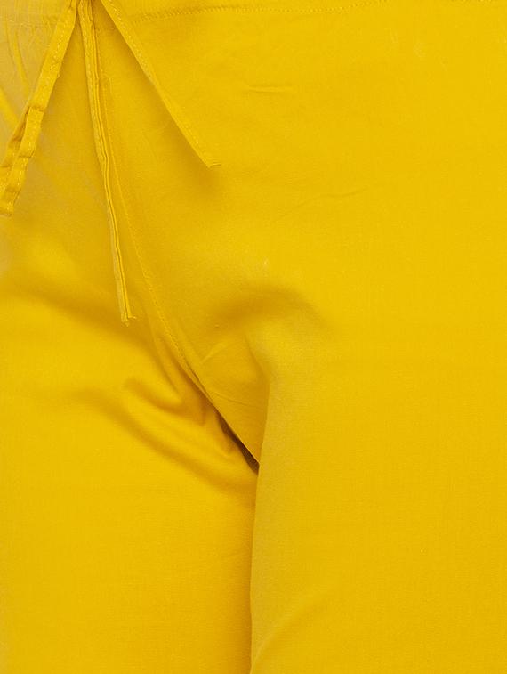 yellow cotton churidar churidars & leggings - 16360312 - Standard Image - 4