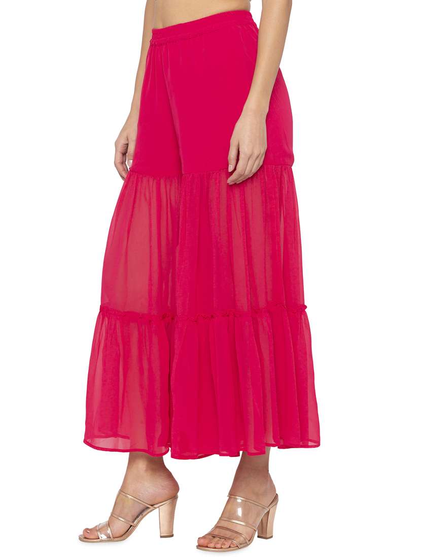 solid flared palazzo - 16360336 -  Standard Image - 1