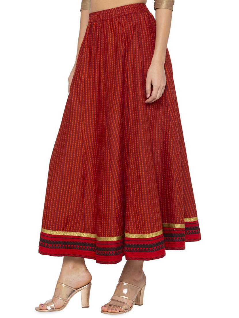 printed flared skirt - 16360678 -  Standard Image - 1