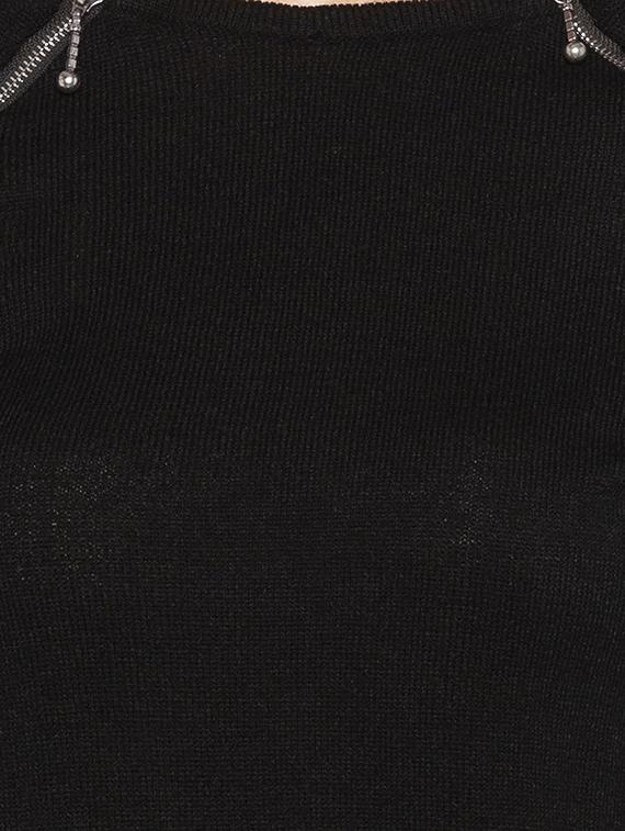 zipper detail long sleeved top - 16360776 - Standard Image - 4