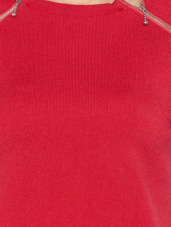 zipper detail long sleeved top - 16360780 - Standard Image - 4