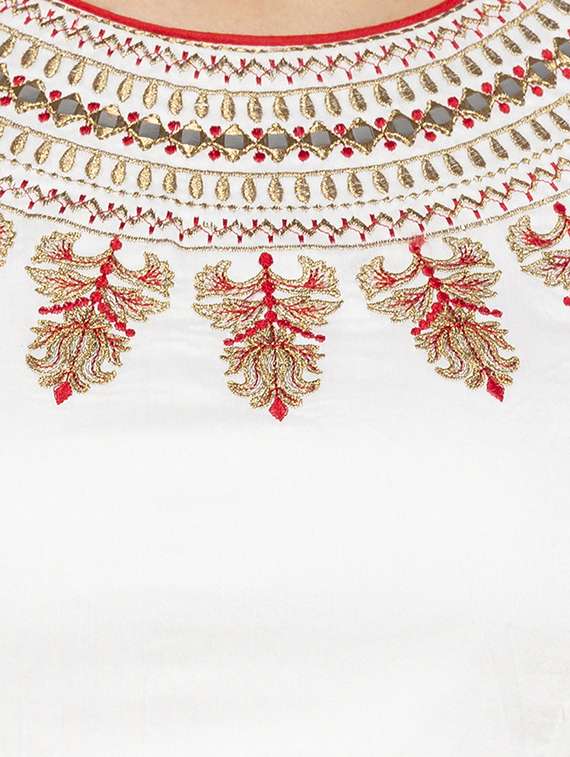embroidered straight blouse - 16360801 - Standard Image - 4