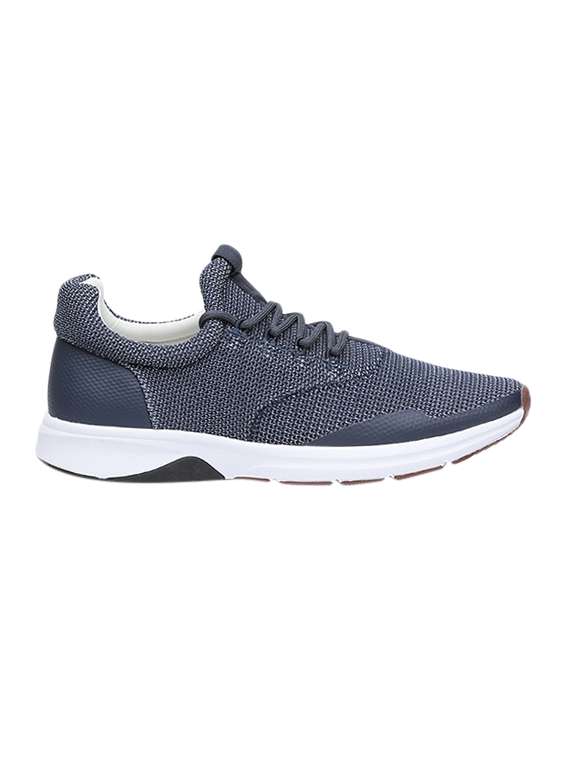bata blue fabric lace up sport shoes - Main Image