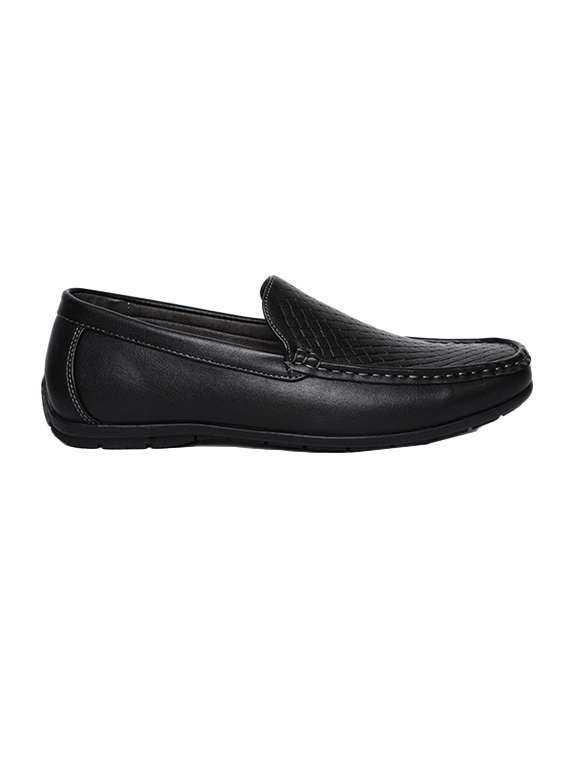Buy online Bata Black Leather Slip On Loafers from Casual Shoes