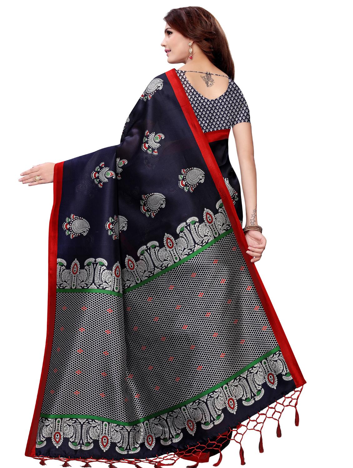 conversational printed mysore silk saree with blouse - 16365989 - Standard Image - 1