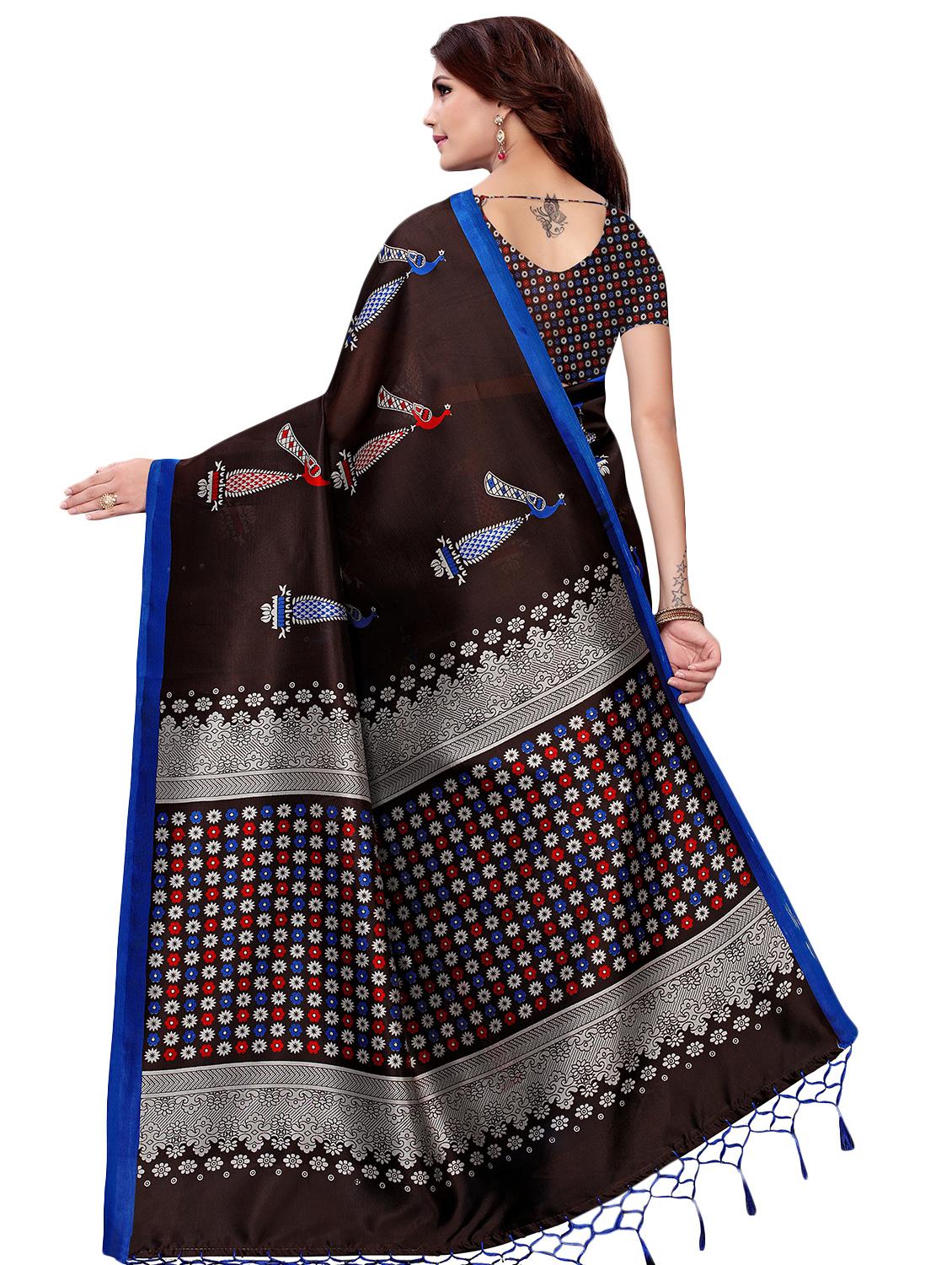 conversational printed mysore silk saree with blouse - 16365991 -  Standard Image - 1