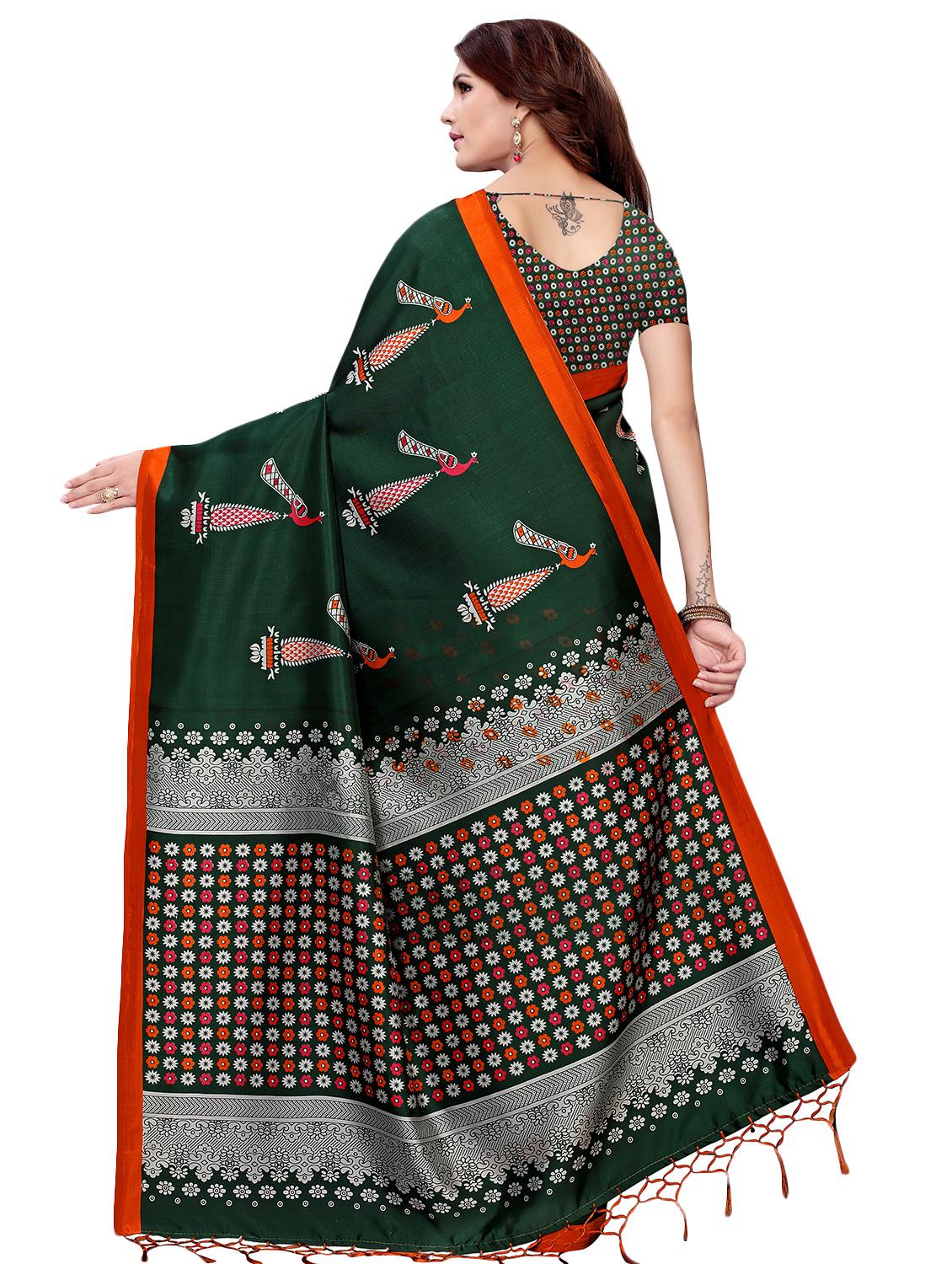 conversational printed mysore silk saree with blouse - 16365992 -  Standard Image - 1