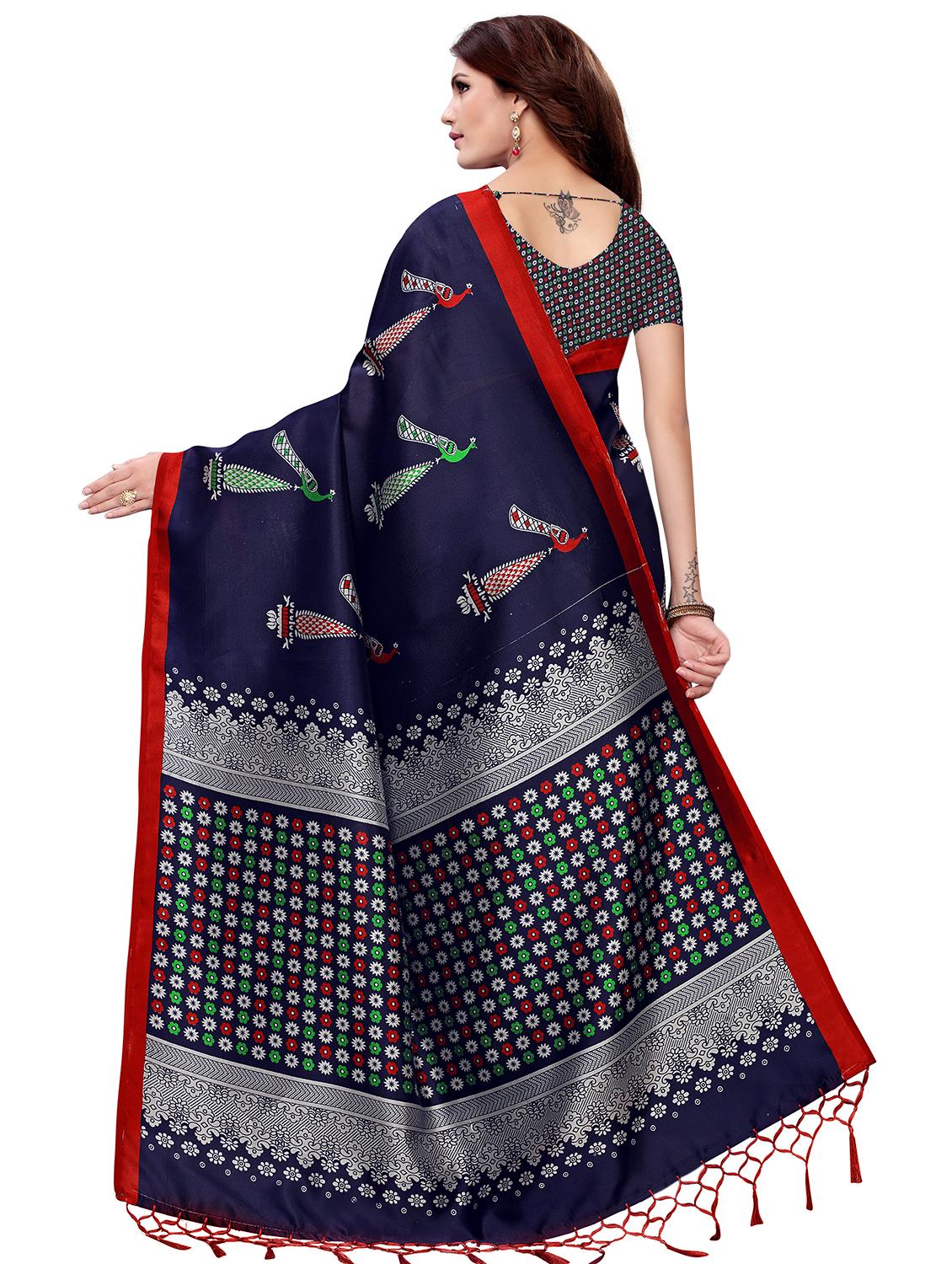 conversational printed mysore silk saree with blouse - 16365993 -  Standard Image - 1