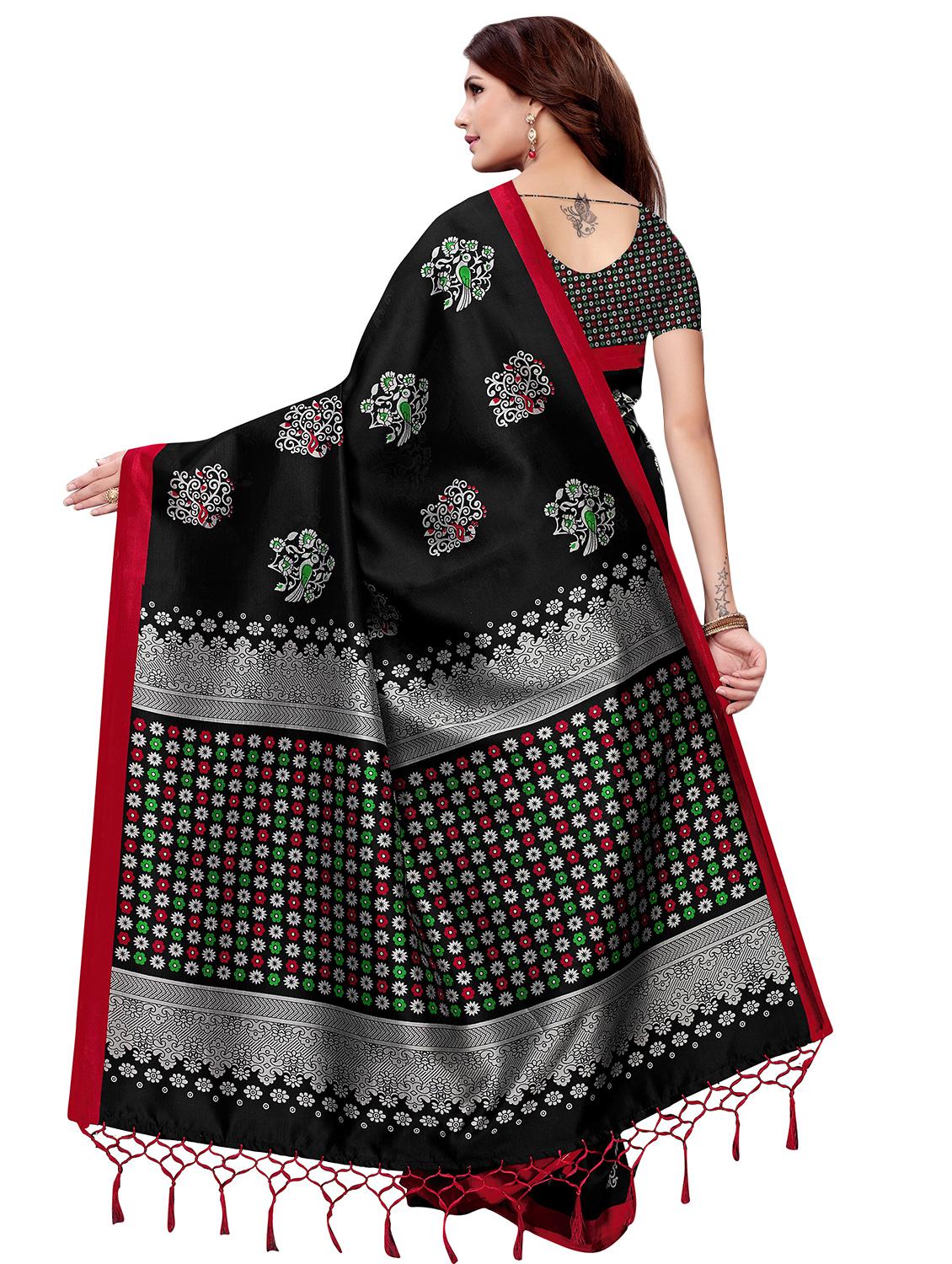 conversational printed mysore silk saree with blouse - 16365995 -  Standard Image - 1