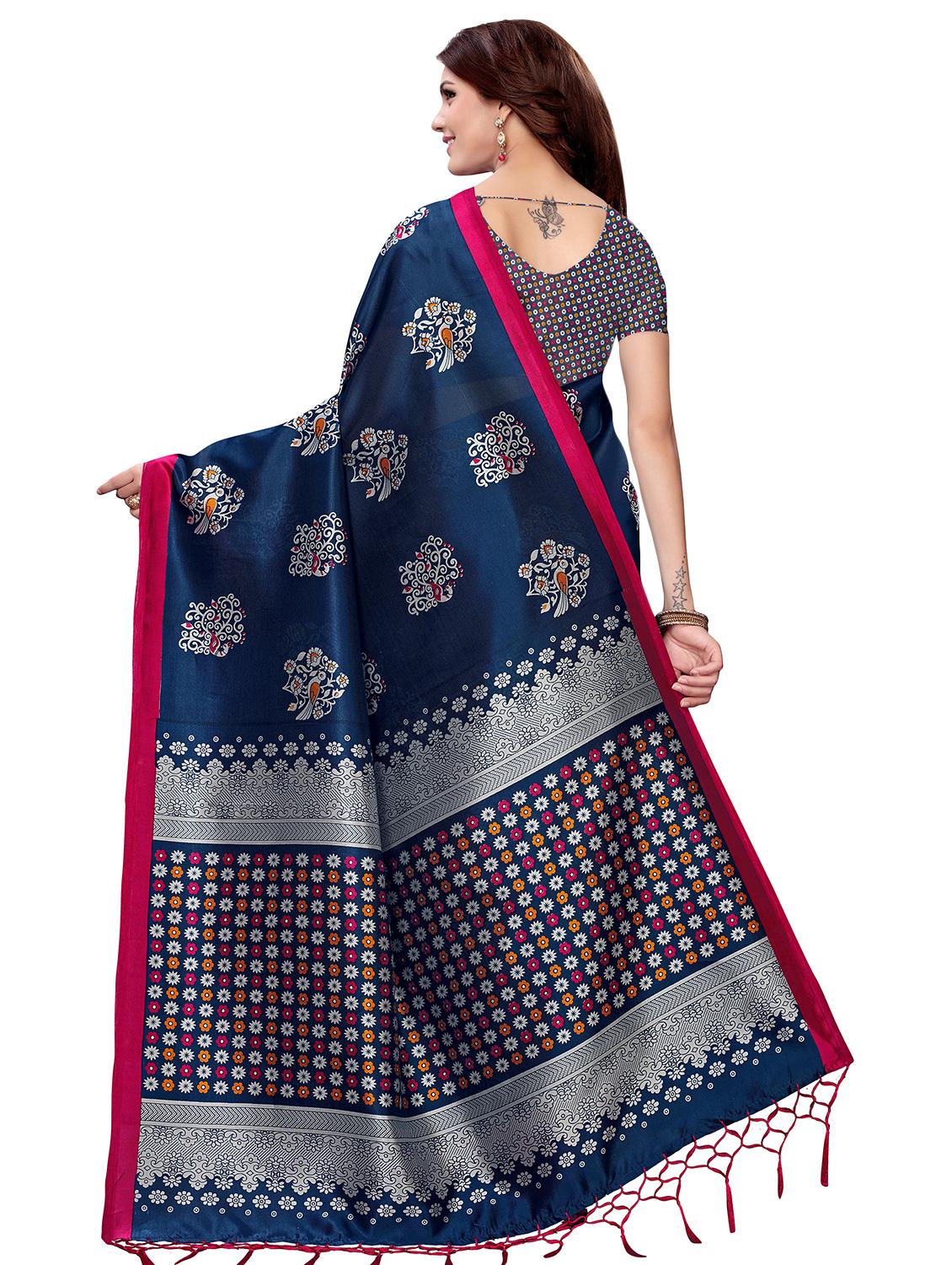conversational printed mysore silk saree with blouse - 16365997 - Standard Image - 1