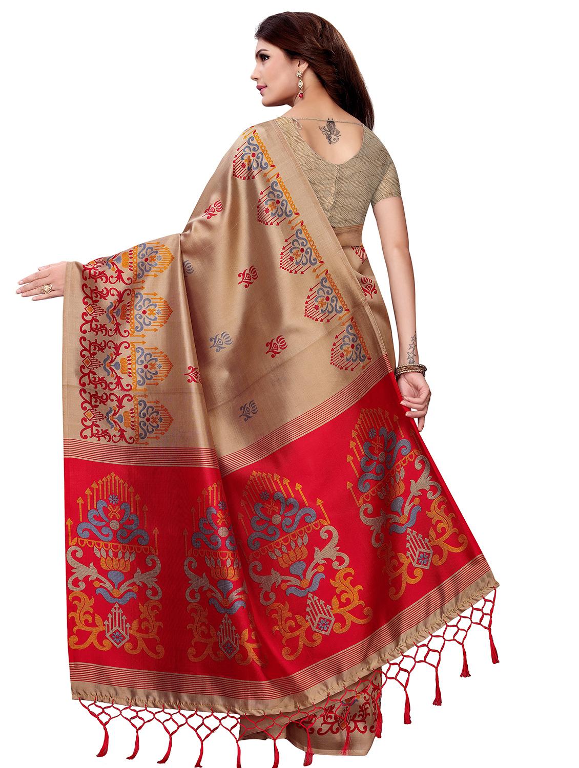 conversational printed mysore silk saree with blouse - 16366009 -  Standard Image - 1