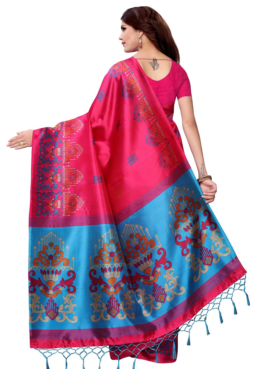conversational printed mysore silk saree with blouse - 16366012 - Standard Image - 1