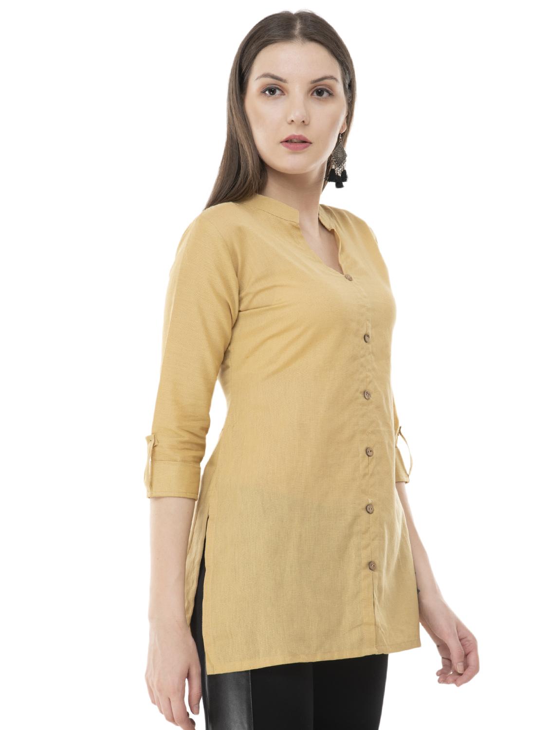 solid straight kurti - 16366673 - Standard Image - 1