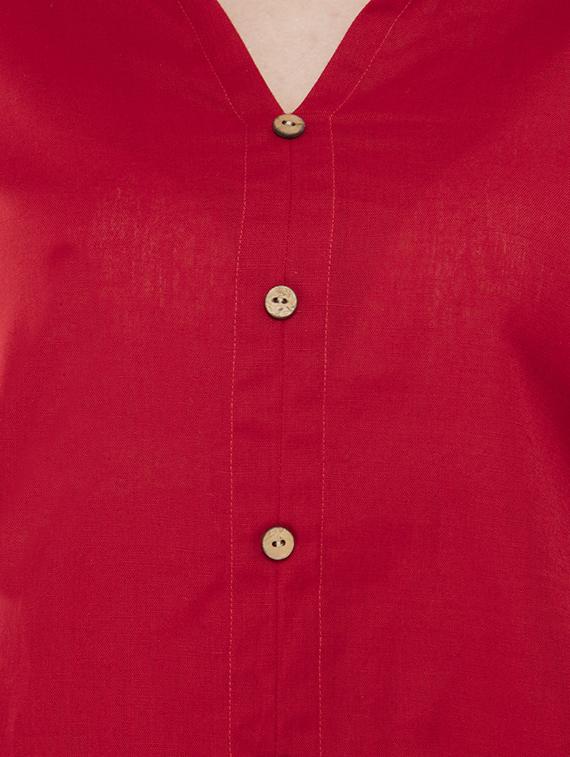 solid straight kurti - 16366675 - Standard Image - 4