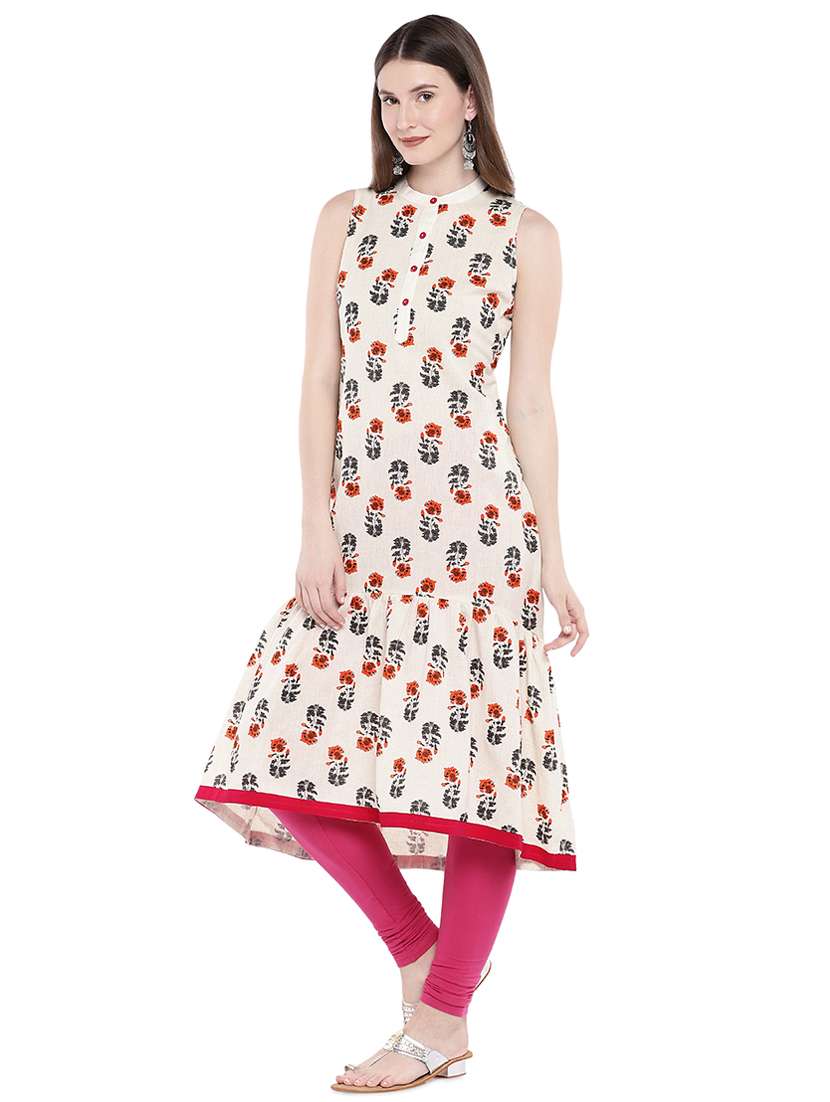floral a-line kurta - 16368234 - Standard Image - 1