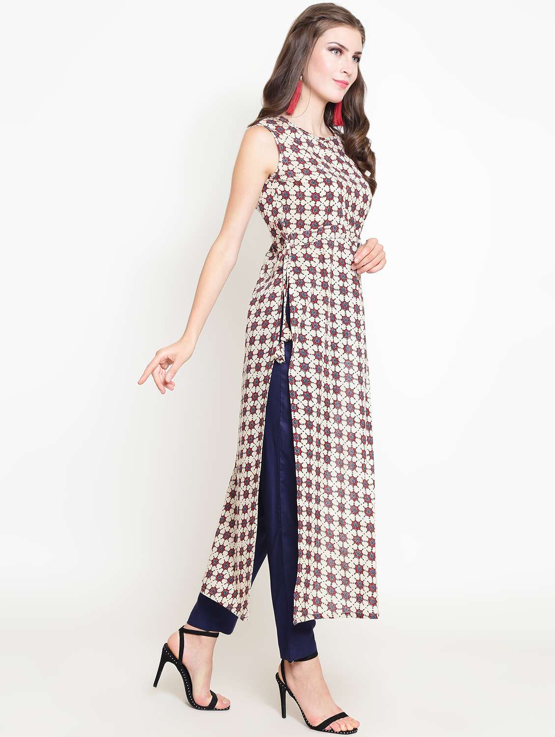 geometrical printed kurta pant set - 16369229 - Standard Image - 1