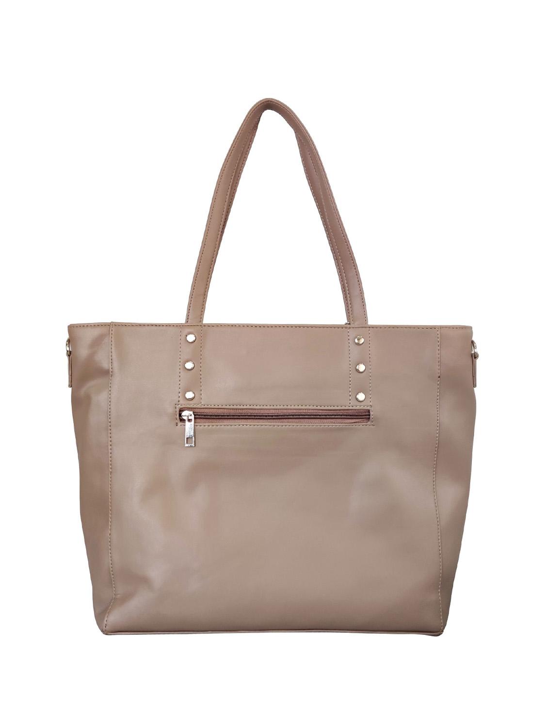 brown  leatherette (pu) regular handbag - 16370254 -  Standard Image - 1
