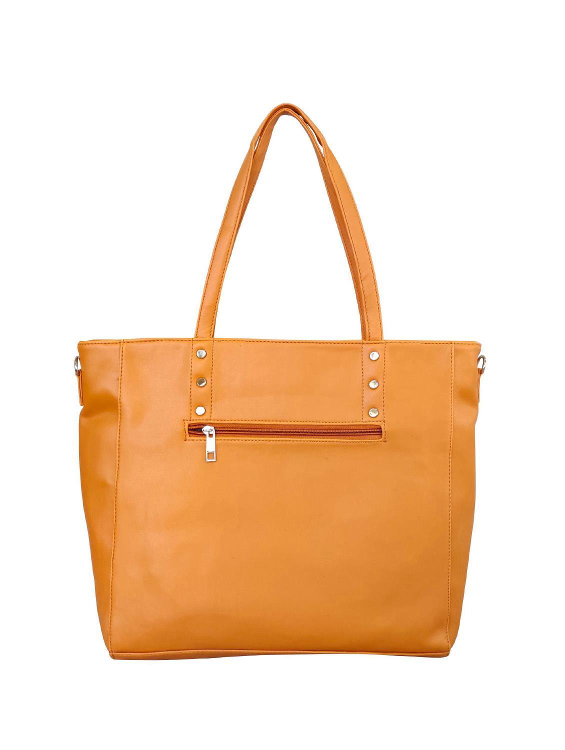 orange  leatherette (pu) regular handbag - 16370255 -  Standard Image - 1