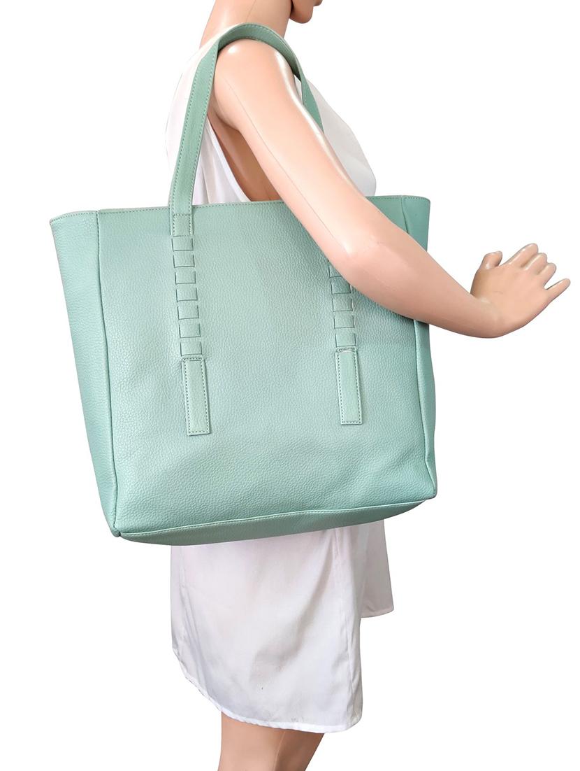 green leatherette (pu) handbag - 16370257 - Standard Image - 4