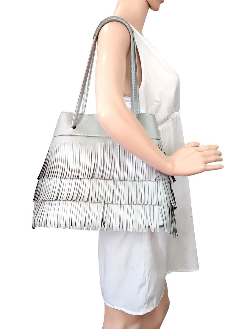silver leatherette (pu) regular handbag combo - 16370271 - Standard Image - 4