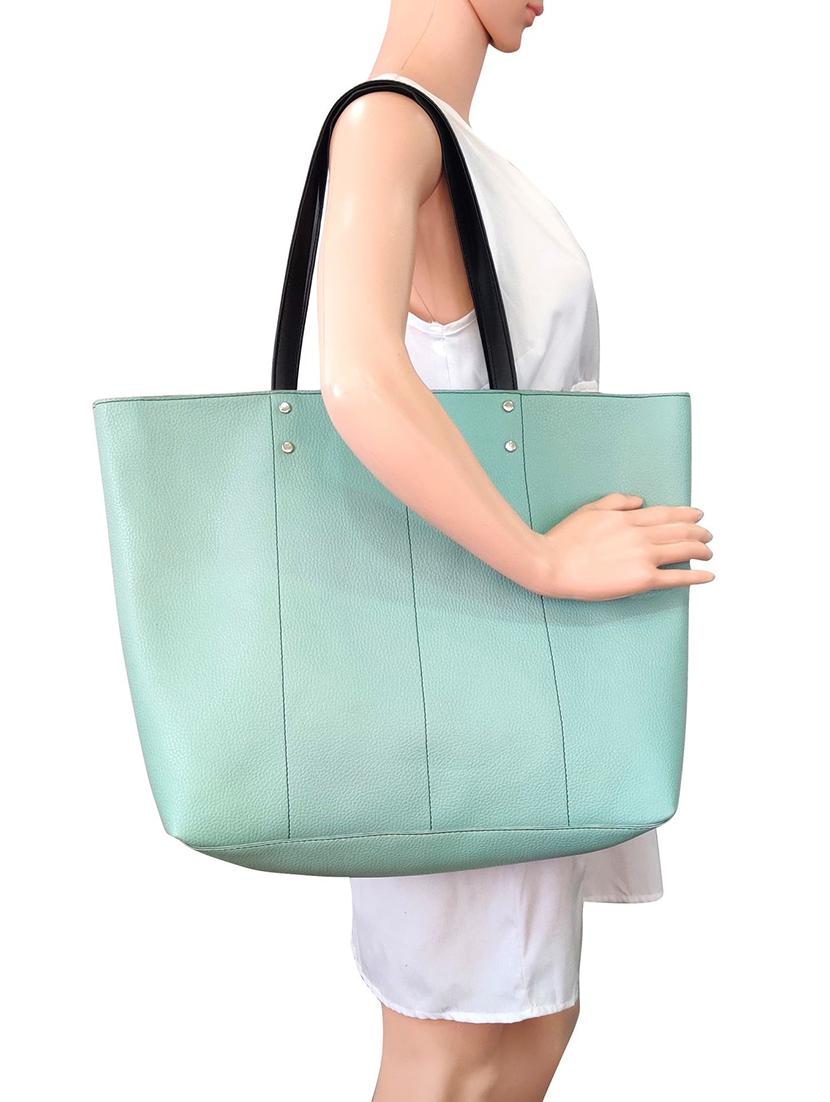 green leatherette (pu) regular handbag combo - 16370284 - Standard Image - 4