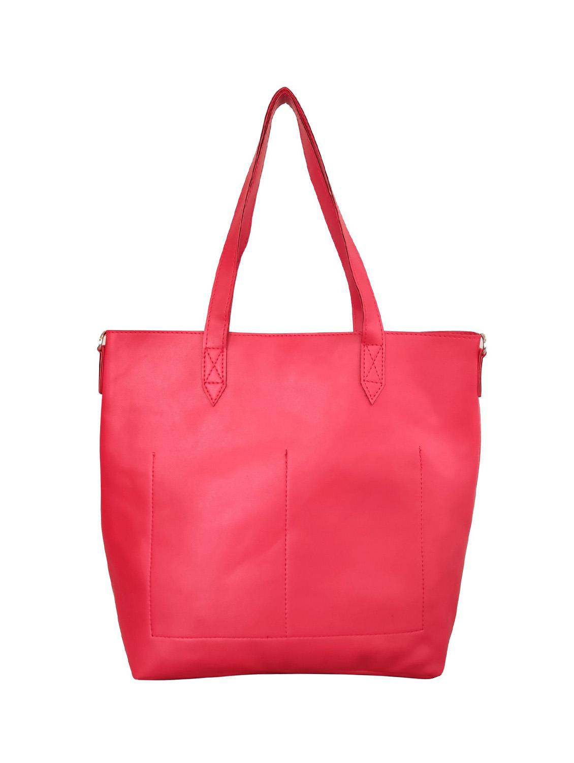 red leatherette (pu) regular handbag combo - 16370289 - Standard Image - 1