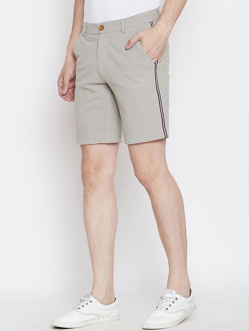 grey side striped shorts - 16370432 - Standard Image - 1