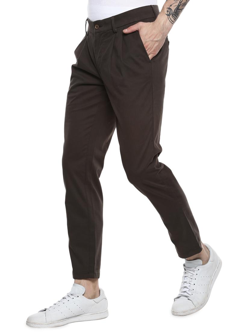 brown solid chinos - 16373142 - Standard Image - 1