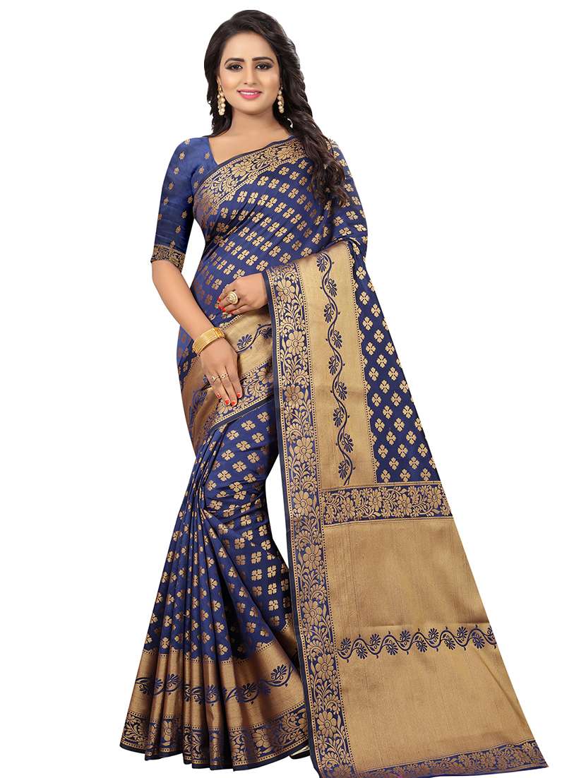 floral kanjivaram saree with blouse