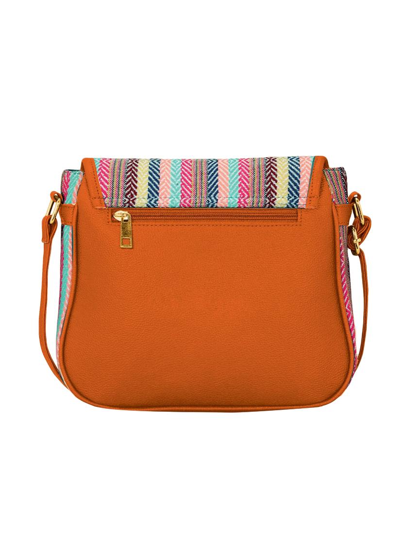 tan leatherette (pu) sling bag - 16374538 - Standard Image - 1
