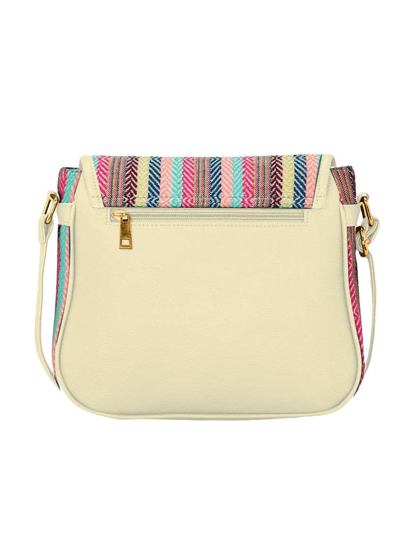 white leatherette (pu) sling bag - 16374540 - Standard Image - 1