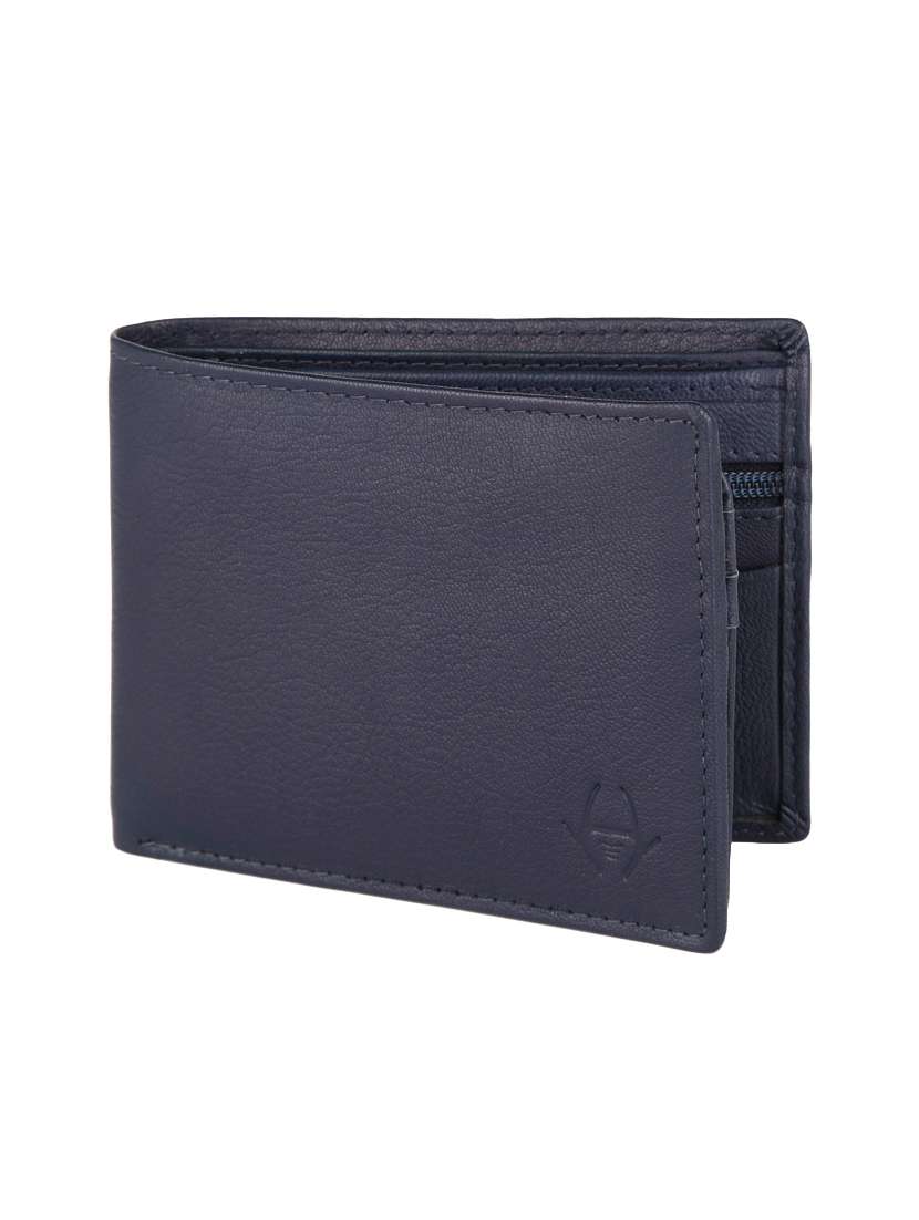 navy blue leather wallet