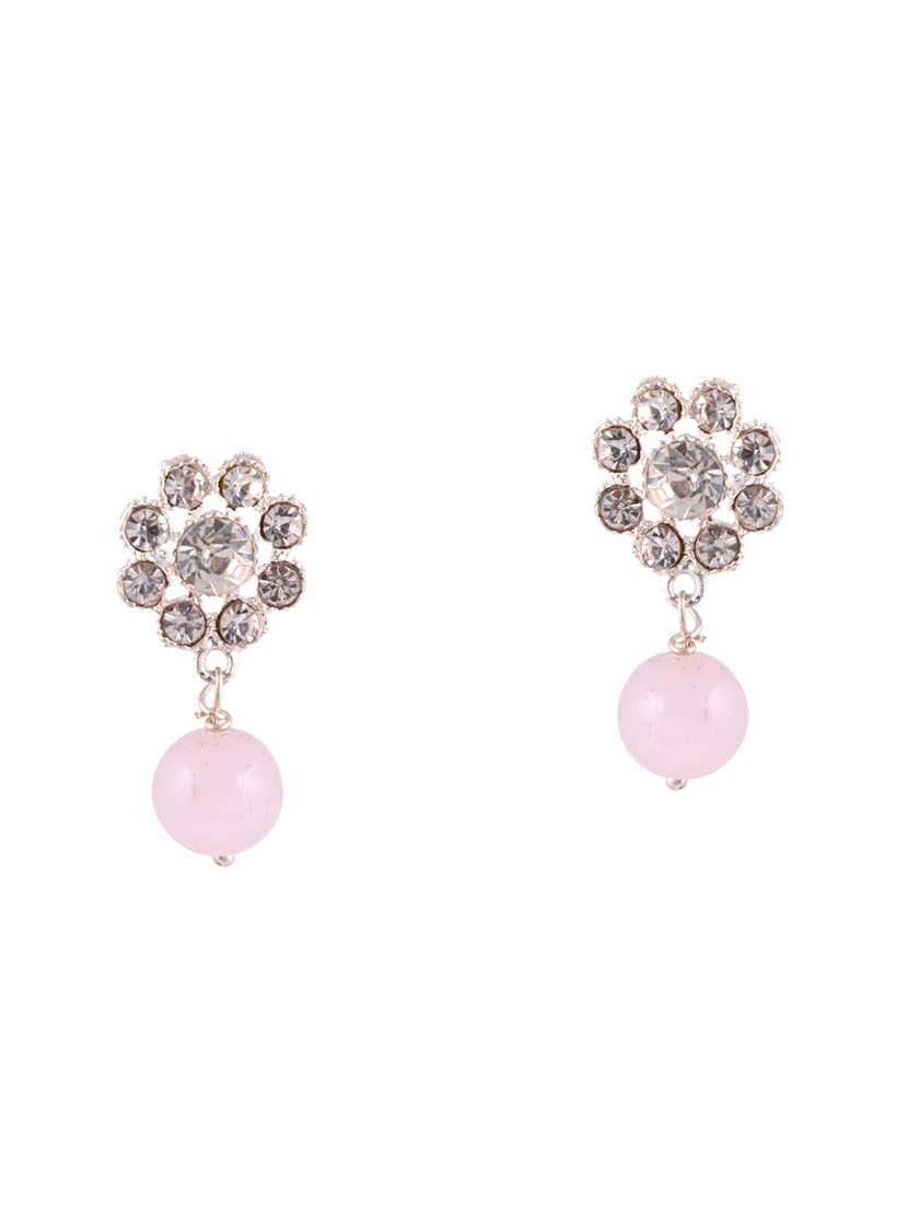 pink  drop earring