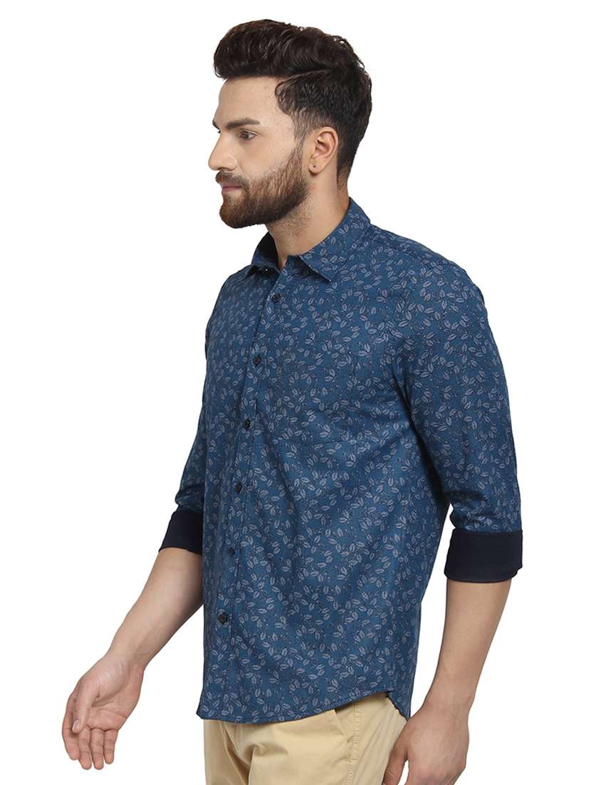 mens leaf print casual shirt - 16379139 -  Standard Image - 1