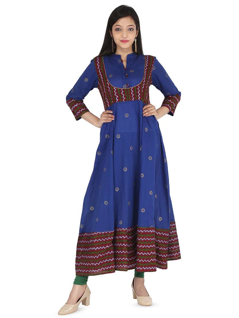printed flared kurta