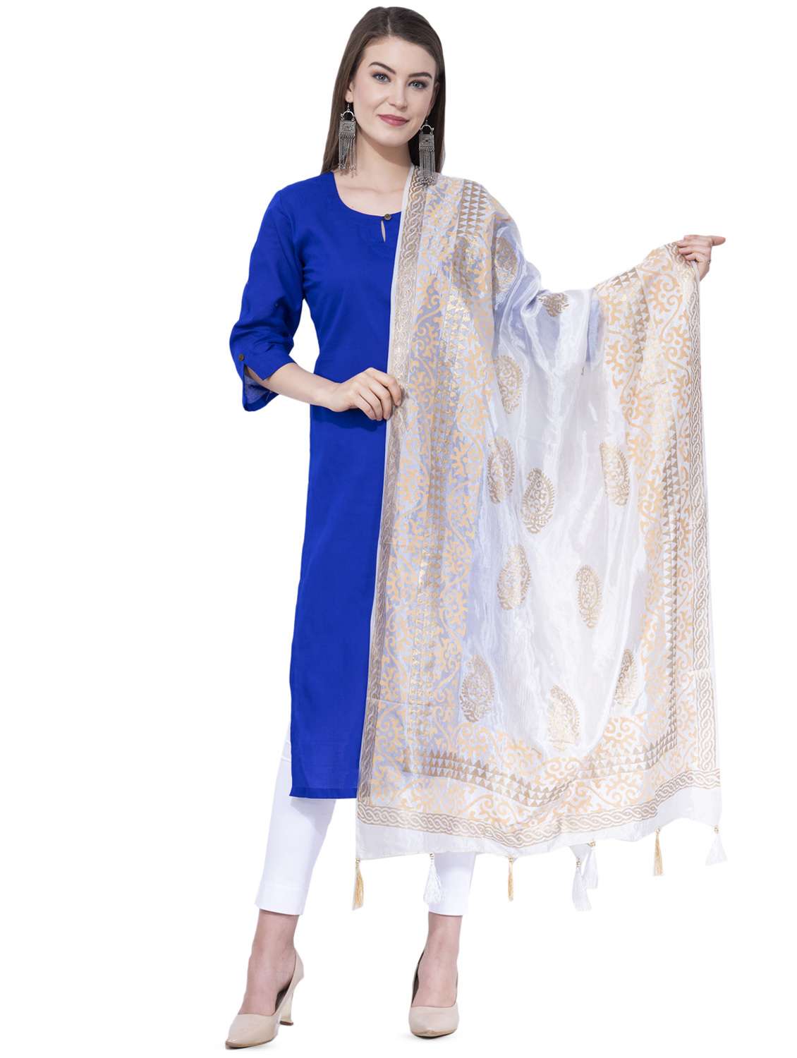 block printed dupatta