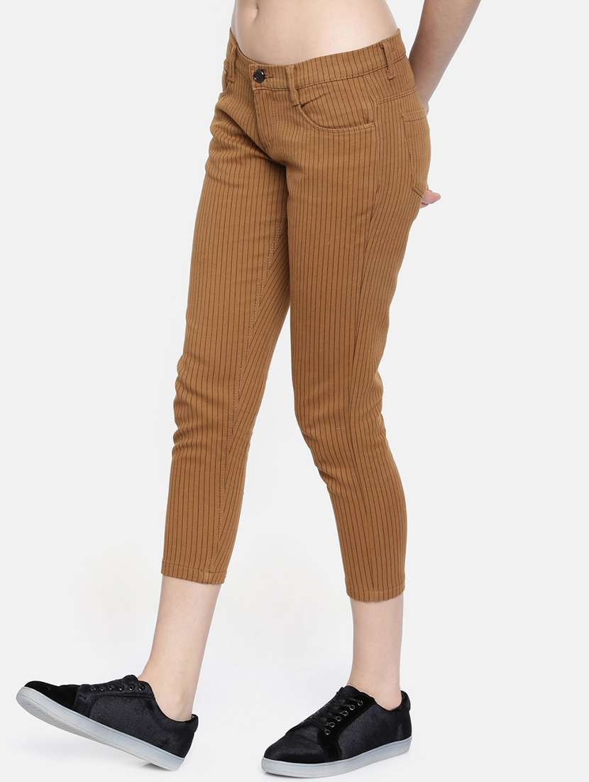 mid rise striped crop pants - 16383785 -  Standard Image - 1