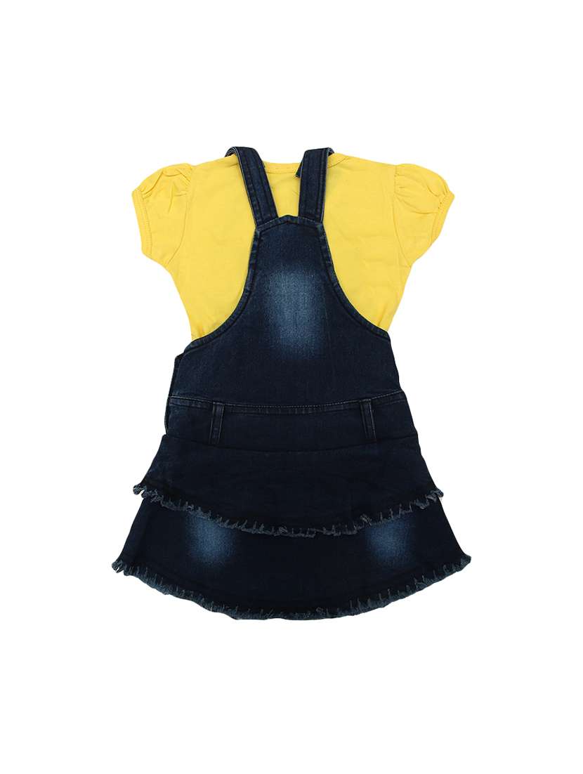 yellow cotton dungaree set - 16383858 -  Standard Image - 1