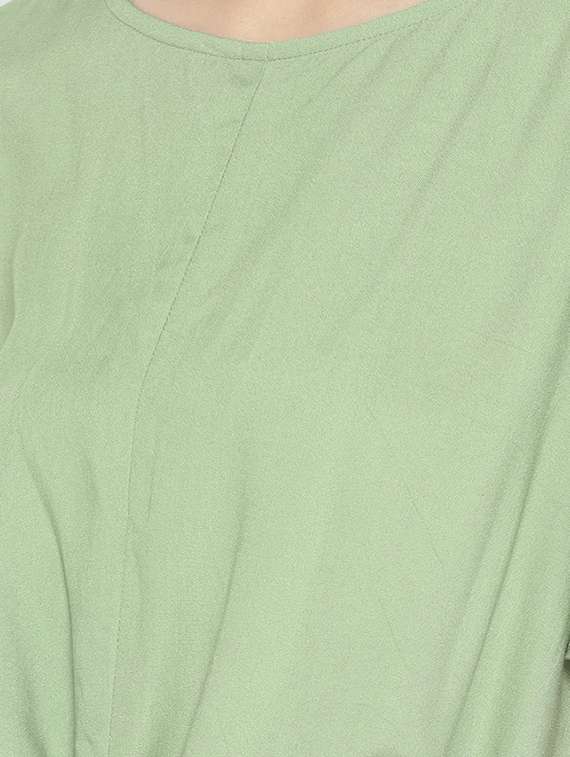 twisted front bell sleeved top - 16386272 - Standard Image - 4