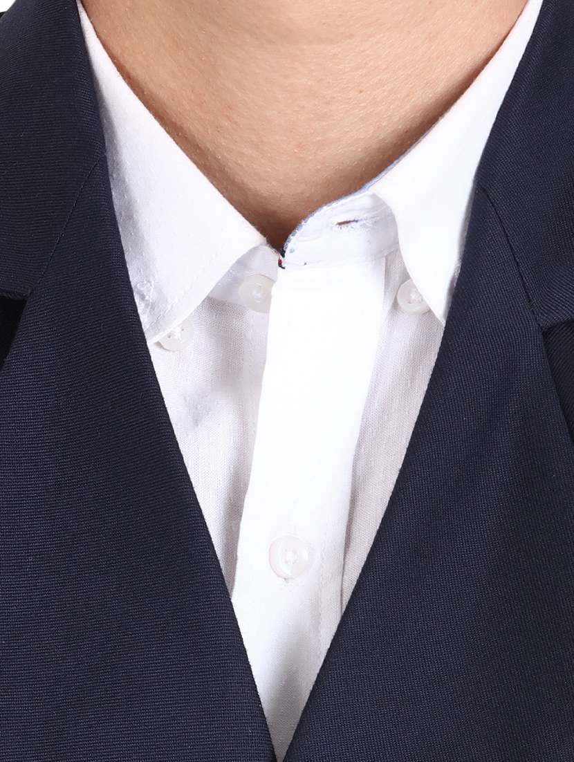 navy blue solid classic waist coat - 16386399 -  Standard Image - 4