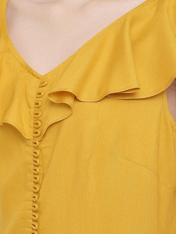 front loop ruffle detail sheath dress - 16386537 - Standard Image - 4