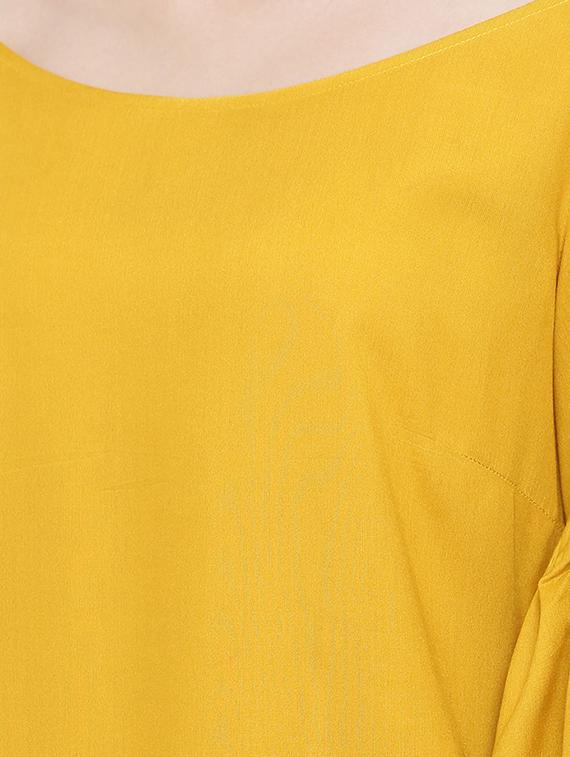 tiered bell sleeved solid shift dress - 16386547 - Standard Image - 4