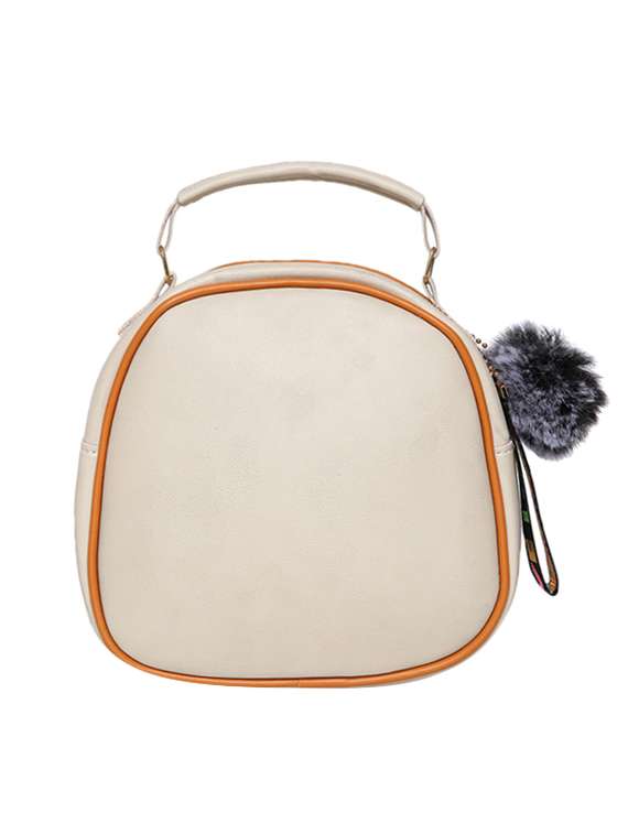 beige leatherette (pu) sling bag - 16386704 -  Standard Image - 1