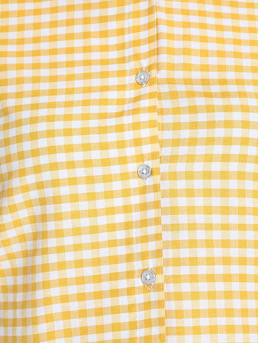 bell sleeved gingham checkered shirt  - 16386930 -  Standard Image - 4