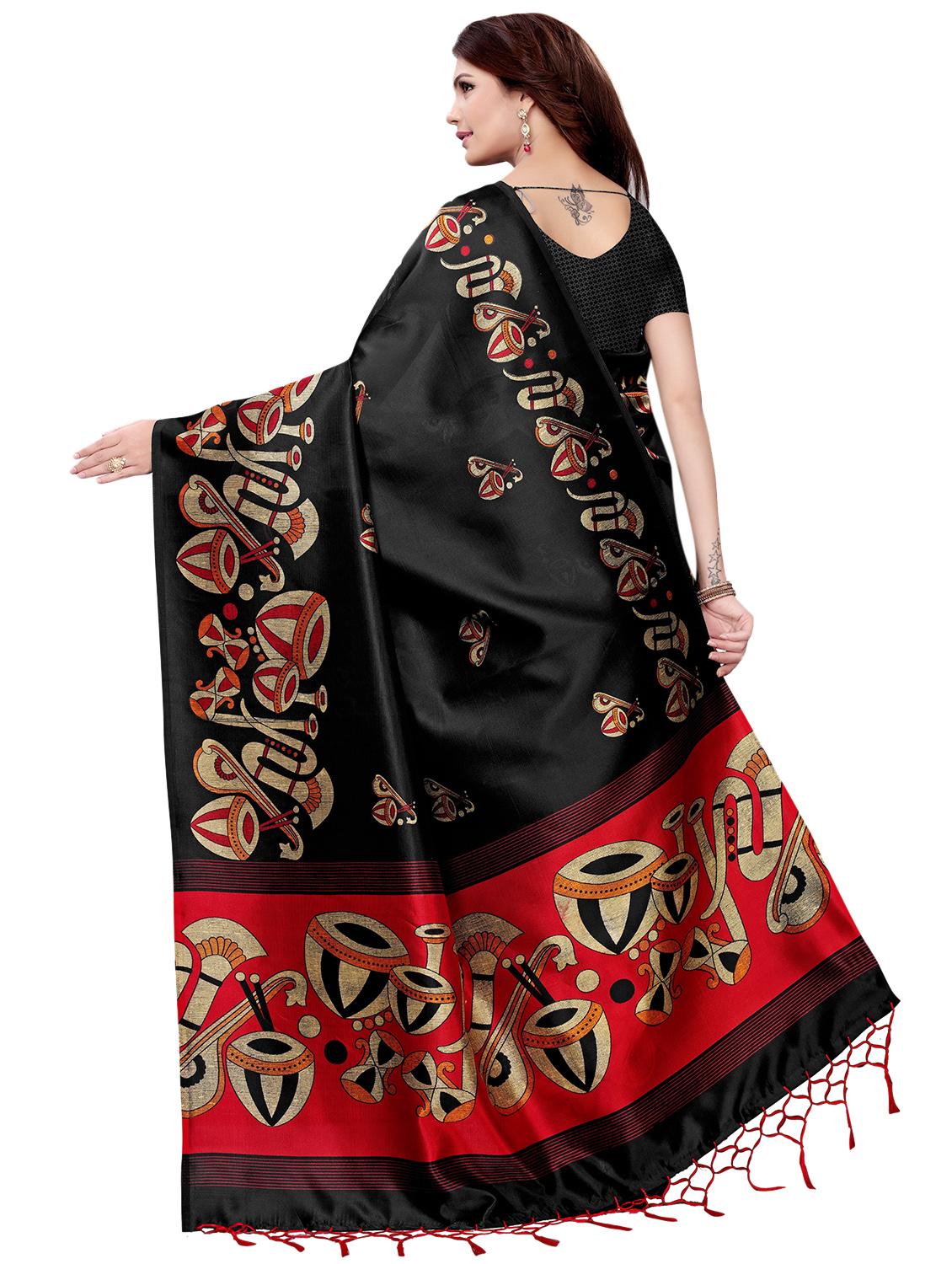 kalamkari printed mysore silk saree with blouse - 16387898 -  Standard Image - 1