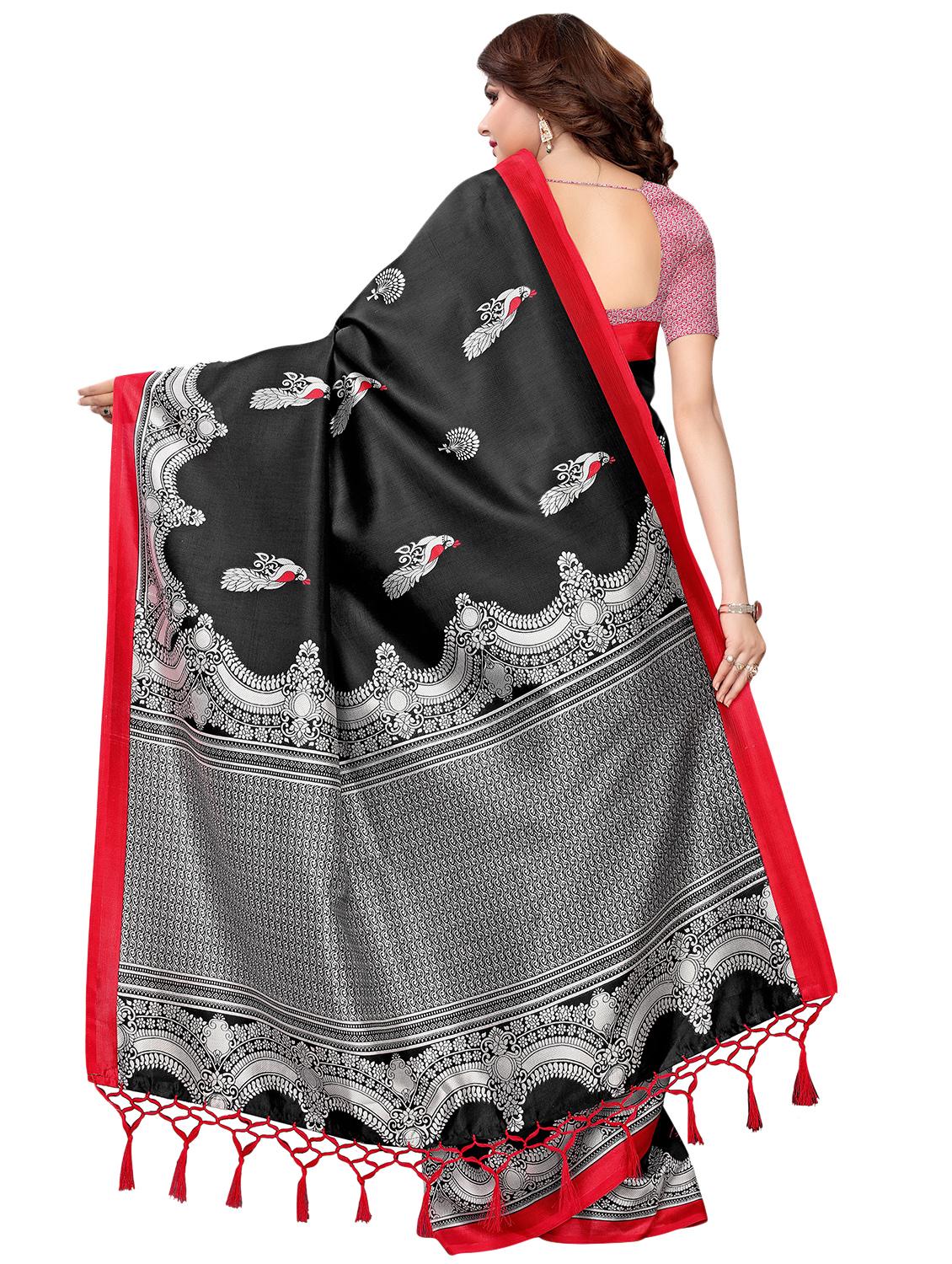 kalamkari printed mysore silk saree with blouse - 16387907 -  Standard Image - 1