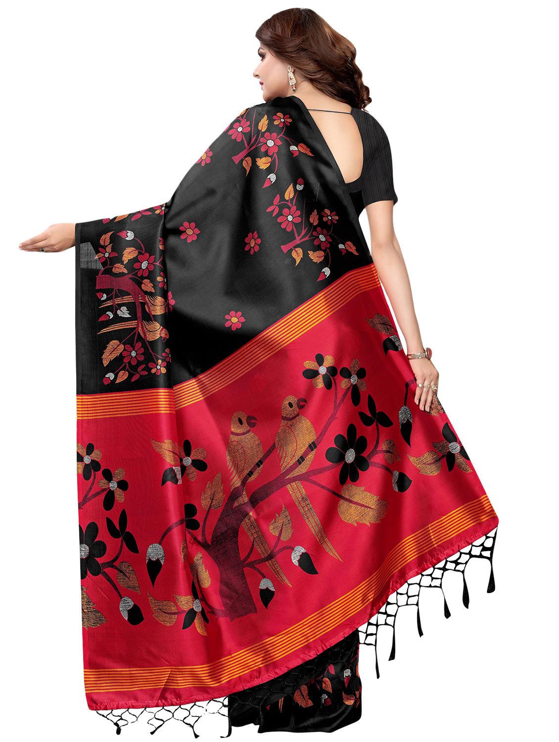 kalamkari printed mysore silk saree with blouse - 16387911 -  Standard Image - 1