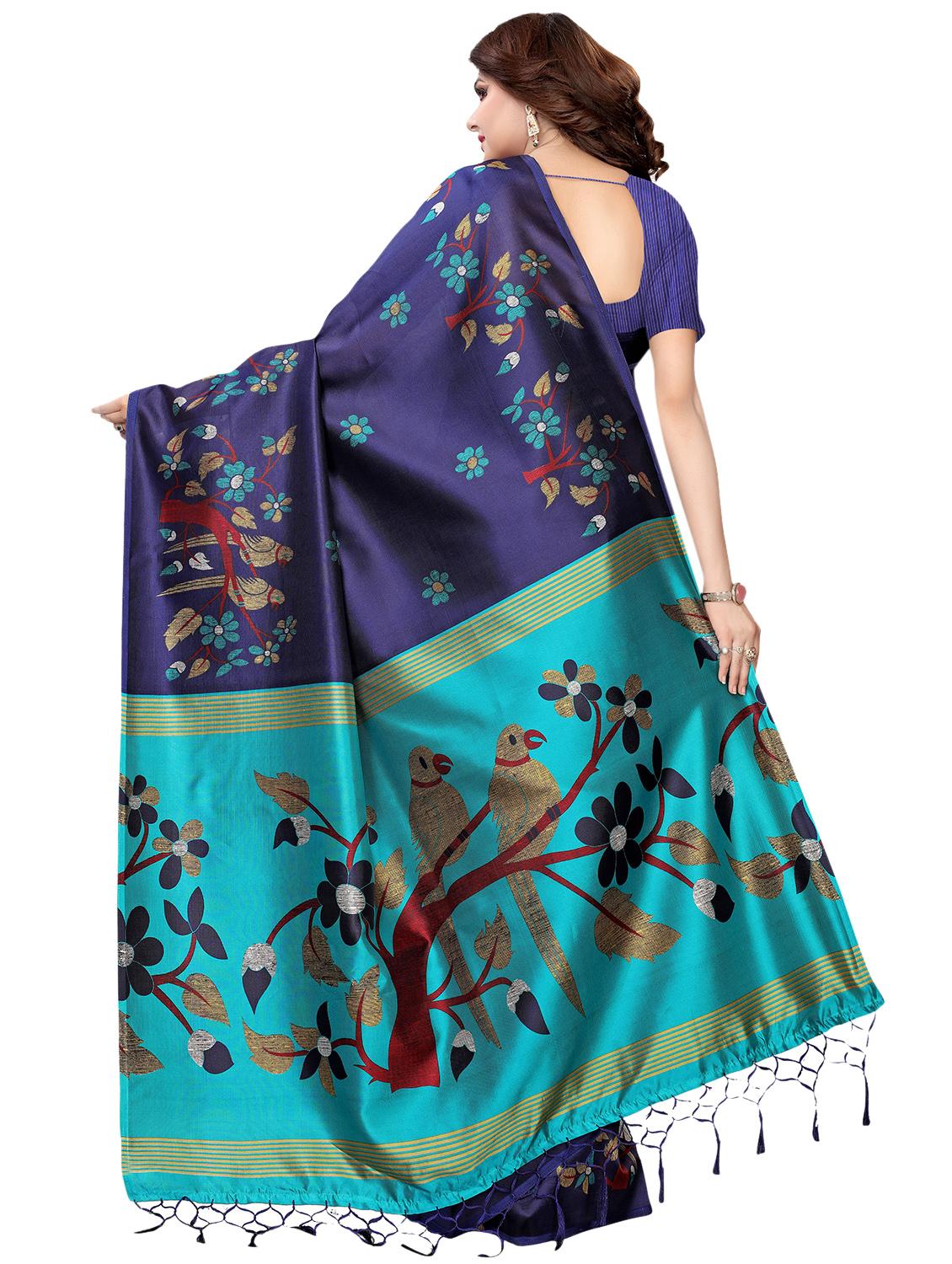 kalamkari printed mysore silk saree with blouse - 16387914 -  Standard Image - 1